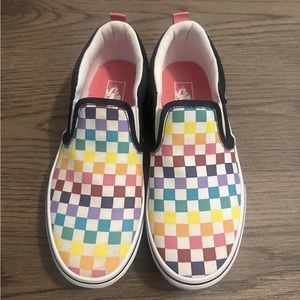 Colorful Checkered Slip-Ons